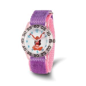 Disney Girls Moana Acrylic Purple Strap Time Teacher Watch